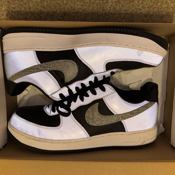 Nike Air Force 1 B Snakeskin 3M Reflective Shoes DJ6033-001 Men’s Size 12 main image 4